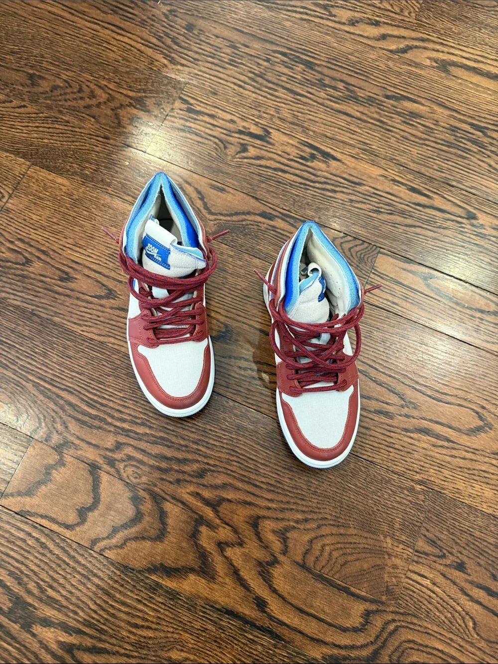Nike Kids High-Top Sneakers in Red and Blue